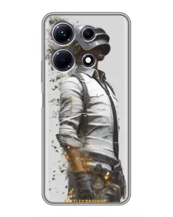 Чехол для Infinix Note 30 с картинкой «PUBG — боец в пыли»