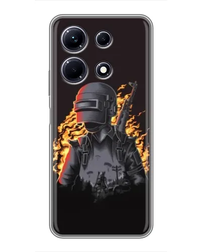 Чехол для Infinix Note 30 с картинкой «PUBG — огненный силуэт» Чехол для Infinix Note 30 с картинкой «PUBG — огненный силуэт»