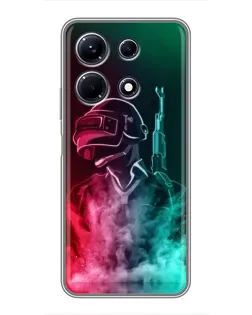 Чехол для Infinix Note 30 с картинкой «PUBG — огненный воин»