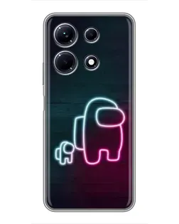 Чехол для Infinix Note 30 с картинкой «Among Us неон-арт»