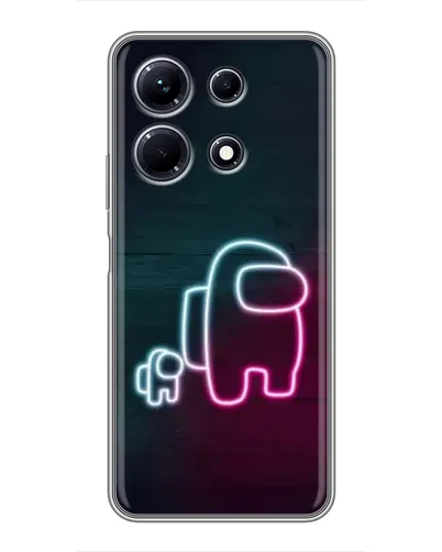 Чехол для Infinix Note 30 с картинкой «Among Us неон-арт»