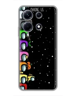 Чехол для Infinix Note 30 с картинкой «Команда Among Us»
