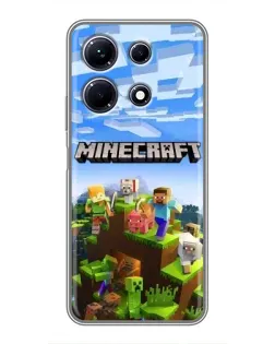 Чехол для Infinix Note 30 с картинкой «Minecraft классический мир»