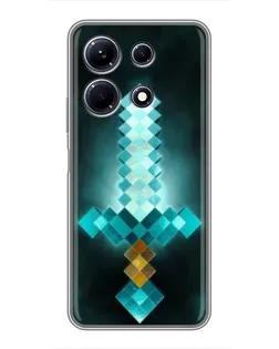 Чехол для Infinix Note 30 с картинкой «Алмазный меч неон»