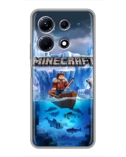 Чехол для Infinix Note 30 с картинкой «Minecraft ледяной мир»