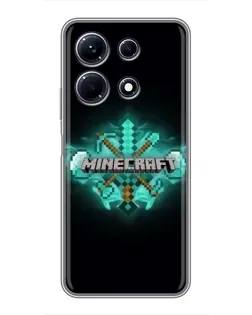 Чехол для Infinix Note 30 с картинкой «Minecraft Diamond лого»