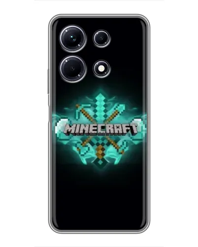 Чехол для Infinix Note 30 с картинкой «Minecraft Diamond лого» Чехол для Infinix Note 30 с картинкой «Minecraft Diamond лого»
