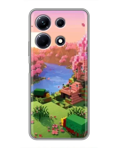 Чехол для Infinix Note 30 с картинкой «Розовое дерево Minecraft» Чехол для Infinix Note 30 с картинкой «Розовое дерево Minecraft»