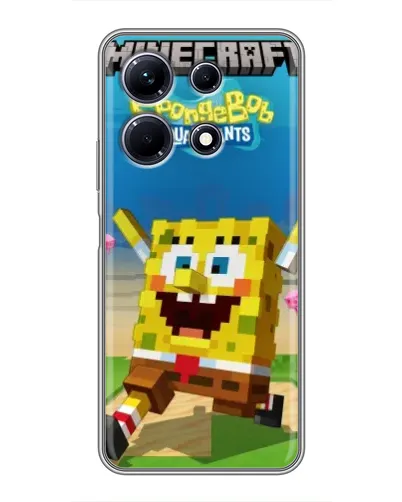Чохол для Infinix Note 30 з картинкою «Губка Боб Minecraft» Чохол для Infinix Note 30 з картинкою «Губка Боб Minecraft»
