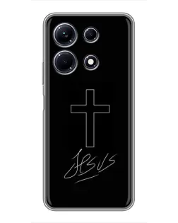 Чехол для Infinix Note 30 с картинкой «Графический крест Jesus»