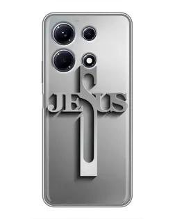 Чехол для Infinix Note 30 с картинкой «Металлический крест Jesus»