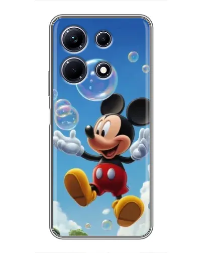 Чехол для Infinix Note 30 с картинкой «Mickey и мыльные пузыри»