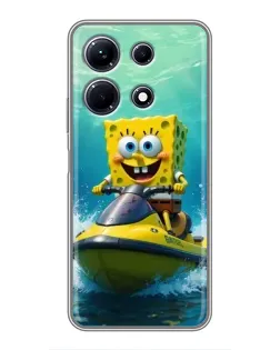 Чехол для Infinix Note 30 с картинкой «Спанч Боб на гидроцикле» Чехол для Infinix Note 30 с картинкой «Спанч Боб на гидроцикле»