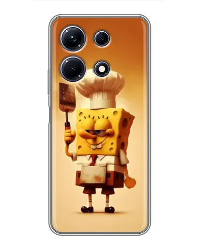 Чехол для Infinix Note 30 с картинкой «Губка Боб повар»
