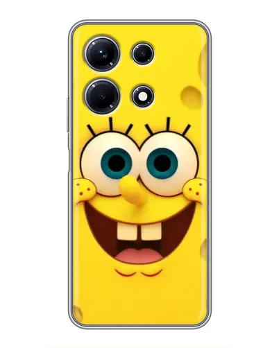 Чехол для Infinix Note 30 с картинкой «Губка Боб улыбка»