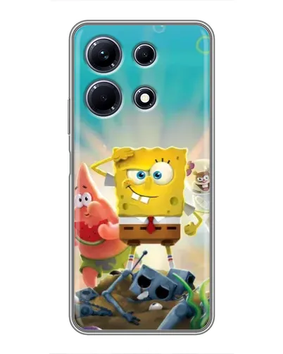 Чехол для Infinix Note 30 с картинкой «Спанч Боб победитель»