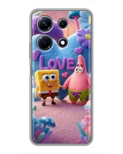 Чехол для Infinix Note 30 с картинкой «Губка Боб Патрик»