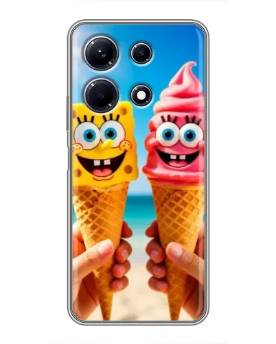 Чехол для Infinix Note 30 с картинкой «Спанч Боб мороженое»