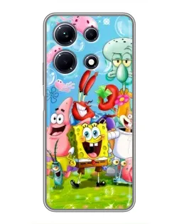 Чехол для Infinix Note 30 с картинкой «Губка Боб и друзья» Чехол для Infinix Note 30 с картинкой «Губка Боб и друзья»