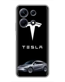 Чехол для Infinix Note 30 с картинкой «Tesla Model Y»