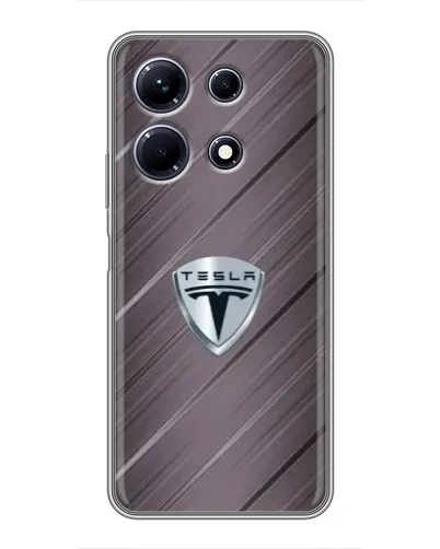 Чехол для Infinix Note 30 с картинкой «Металлическая текстура Tesla» Чехол для Infinix Note 30 с картинкой «Металлическая текстура Tesla»
