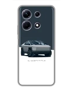 Чехол для Infinix Note 30 с картинкой «Серебристый Cybertruck Tesla»