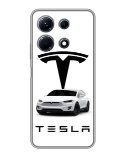 Чехол для Infinix Note 30 с картинкой «Tesla White Style»