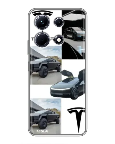 Чехол для Infinix Note 30 с картинкой «Коллаж Cybertruck Tesla» Чехол для Infinix Note 30 с картинкой «Коллаж Cybertruck Tesla»
