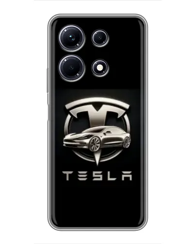 Чехол для Infinix Note 30 с картинкой «Tesla — серебристое авто» Чехол для Infinix Note 30 с картинкой «Tesla — серебристое авто»