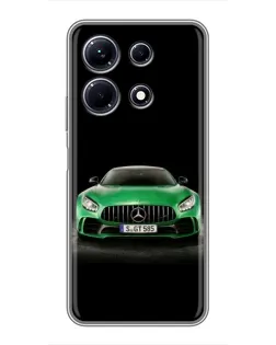 Чехол для Infinix Note 30 с картинкой «Mercedes — неоновый лого»
