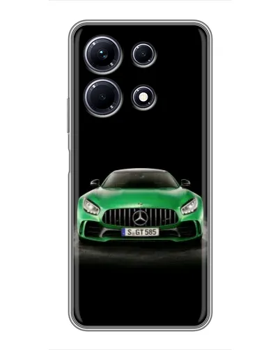 Чехол для Infinix Note 30 с картинкой «Mercedes — неоновый лого»