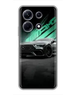 Чехол для Infinix Note 30 с картинкой «Темный Mercedes AMG»