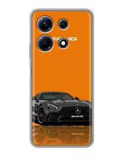 Чехол для Infinix Note 30 с картинкой «Оранжевый Mercedes AMG»