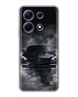 Чехол для Infinix Note 30 с картинкой «Mercedes в дыму»