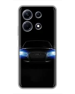 Чехол для Infinix Note 30 с картинкой «Audi в неоне»