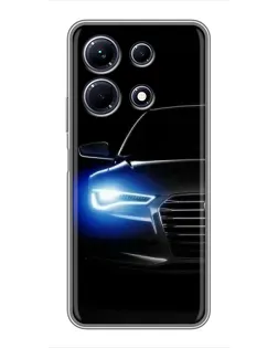 Чехол для Infinix Note 30 с картинкой «Неоновый взгляд Audi»