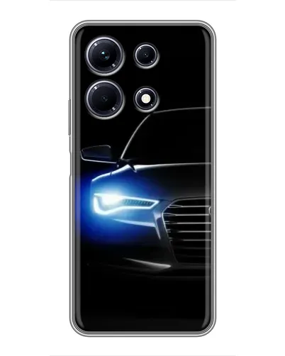 Чехол для Infinix Note 30 с картинкой «Неоновый взгляд Audi»