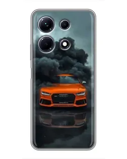 Чехол для Infinix Note 30 с картинкой «Audi в облаках дыма»