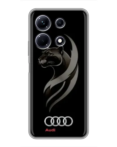 Чехол для Infinix Note 30 с картинкой «Графика — пантера и Audi»