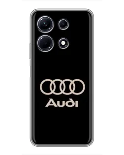Чехол для Infinix Note 30 с картинкой «Audi — золотой логотип»