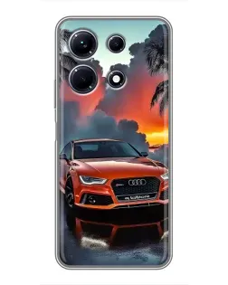 Чехол для Infinix Note 30 с картинкой «Audi — закат»