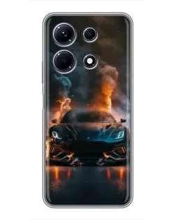 Чехол для Infinix Note 30 с картинкой «Lamborghini дымная эстетика»