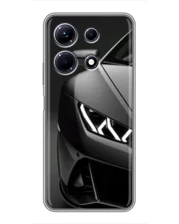 Чехол для Infinix Note 30 с картинкой «Lamborghini фары детализация»