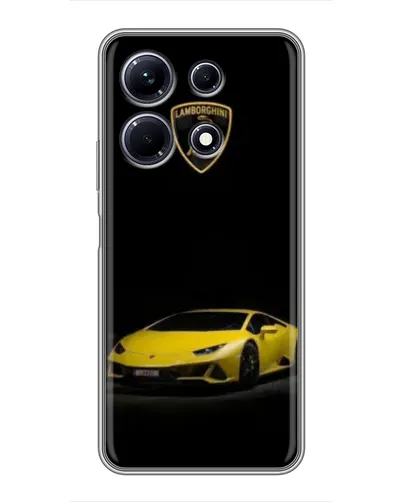 Чехол для Infinix Note 30 с картинкой «Lamborghini желтый акцент»