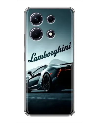Чехол для Infinix Note 30 с картинкой «Классическая надпись Lamborghini»