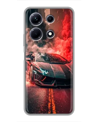 Чехол для Infinix Note 30 с картинкой «Lamborghini красный дым»