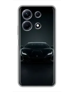 Чехол для Infinix Note 30 с картинкой «Черный Lamborghini Aventador»