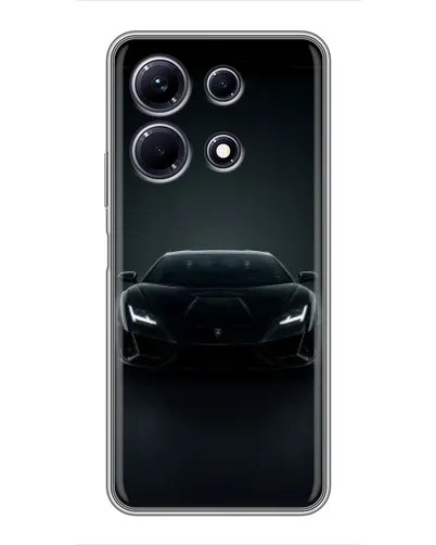Чехол для Infinix Note 30 с картинкой «Черный Lamborghini Aventador»