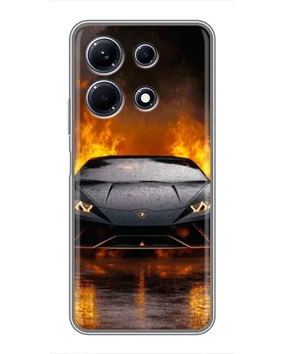 Чехол для Infinix Note 30 с картинкой «Lamborghini в огне»