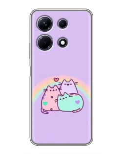 Чехол для Infinix Note 30 с картинкой «Радужные Пушины»
